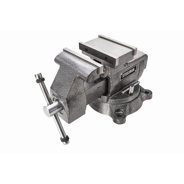 Steelman 51/2in REVERSIBLE BENCH VISE WITH 360° SWIVEL BASE 60888 Zoro